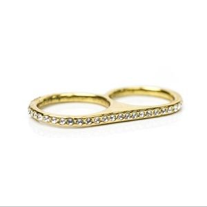 Erica Anenberg 22K Gold Shimmer Twosome Ring
